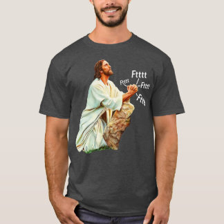 イエス祈は天に向かって Tシャツ