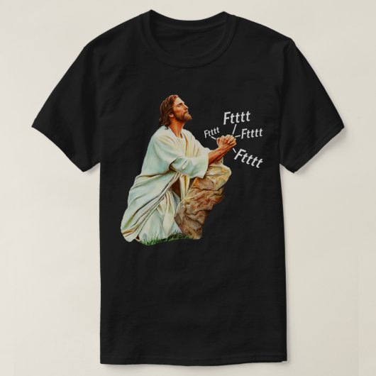 イエス祈は天に向かって Tシャツ (デザイン正面)