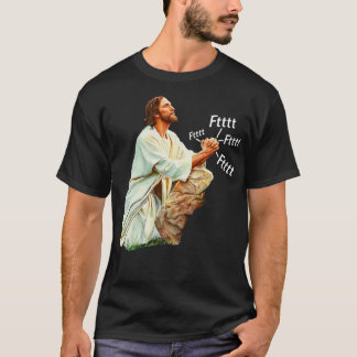 イエス祈は天に向かって Tシャツ