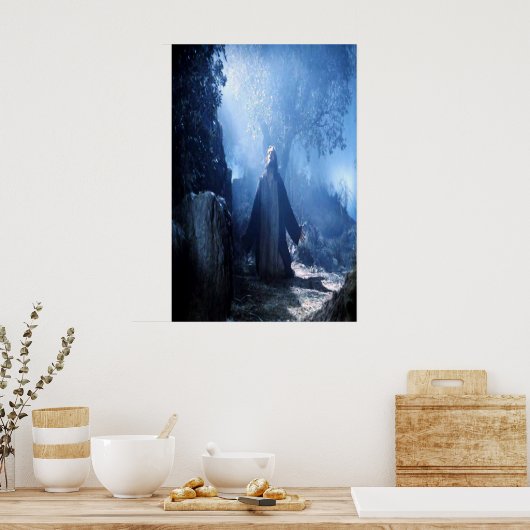 イエス祈は山の上にいる父親に仕えている ポスター (キッチン)