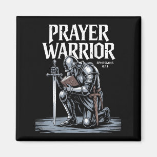 イエス祈りの戦士 クリスチャン 神の鎧の息子 グラフィックTシャツ マグネット