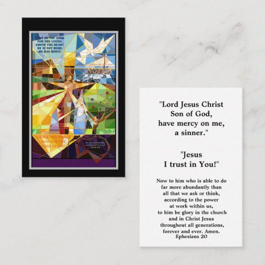 イエス祈りの言葉カード 名刺 (正面/裏面)