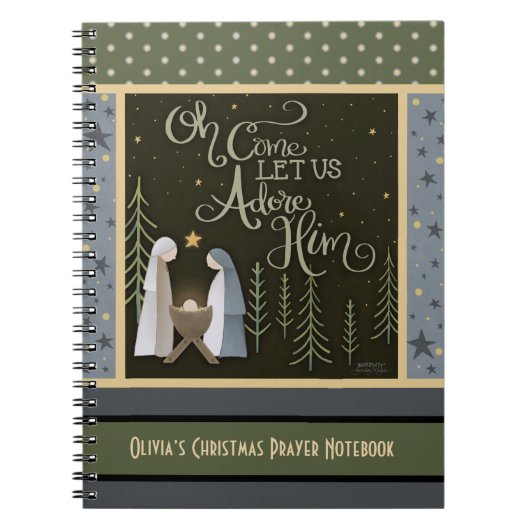 イエス祈りの言葉リフレクション神聖な家族クリスマス ノートブック (正面)