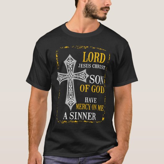 イエス祈りの言葉 – 東方正教会とカトリック教会のクリスティー Tシャツ (正面)