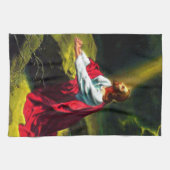 イエス祈キリストがゲツセマネの園にいる キッチンタオル (横)