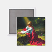 イエス祈キリストがゲツセマネの園にいる マグネット (正面/裏面)