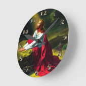イエス祈キリストがゲツセマネの園にいる ラウンド壁時計 (傾斜)