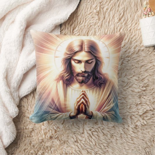 イエス祈様 クッション (ブランケット)