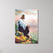 イエス祈自身マタイ14:22-23キャンバス キャンバスプリント (正面)