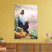 イエス祈自身マタイ14:22-23キャンバス キャンバスプリント (インサイチュ (リビング))