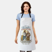 イエス祖父母ベビーシッターおもしろTシャツ信仰B エプロン (着用した状態)