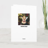 イエス祝様の誕生日のクリおもしろいスマス カード (裏面)