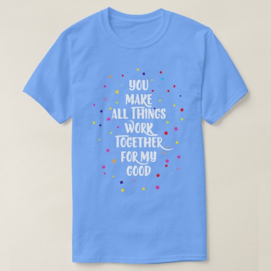 イエス神は聖書の聖句を賛美することわざギフト Tシャツ (デザイン正面)