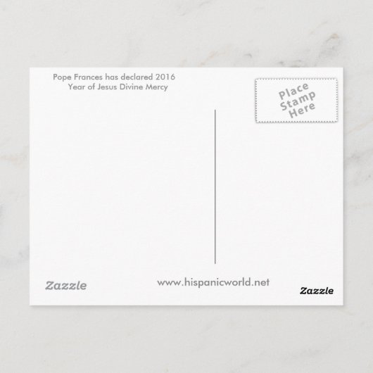 イエス神聖カトリックはがき ポストカード (裏面)