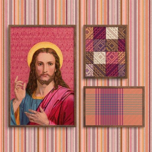 イエス私たちの救い主：イエスの豪華なヴィンテージプリント ポスター