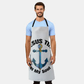 イエス私の魂のいかり エプロン (着用した状態)