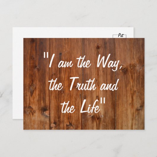 イエス私は聖書の聖句ヨハネ14:6 ポストカード (正面/裏面)