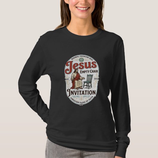 イエス空の椅子の招待 イエス空の椅子の招待 Tシャツ (正面)