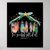 イエス素晴らしのクリスマス・クリスチャンの男性への贈り物 ポスター (正面)