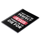 イエス考えはクリスチャンの引用文のために死ぬのだ ノートブック (左側)