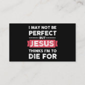 イエス考えはクリスチャンの引用文のために死ぬのだ 名刺 (裏面)