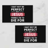 イエス考えはクリスチャンの引用文のために死ぬのだ 名刺 (正面/裏面)