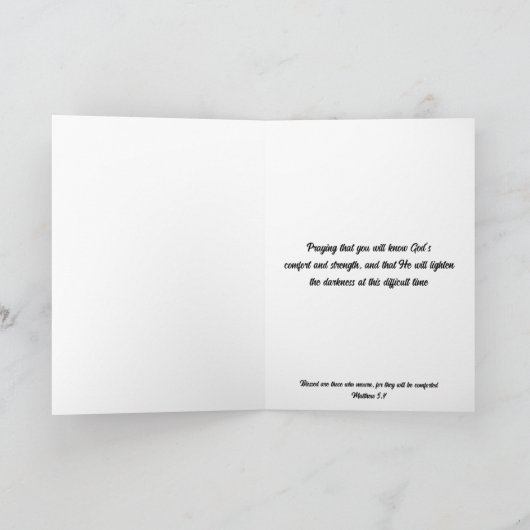 イエス考える様の死別がクリスマスを祝う シーズンカード (内部)