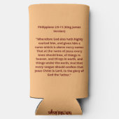 イエス聖なる書物、 経典引用文と血の赤文字 スリム缶クーラー (裏面)