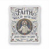 イエス聖書ジャーナリング聖句アートTシャツキリスト教 シール (正面)