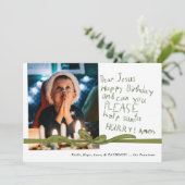 イエス親愛オリーブクレヨンのノート写真クリスマスカード (スタンド正面)