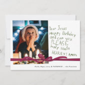 イエス親愛オリーブクレヨンのノート写真クリスマスカード (正面)