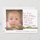 イエス親愛ワインのクレヨンのノート写真クリスマスカード (正面)