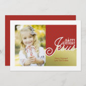 イエス誕生日宗教クリスマス写真 シーズンカード (正面/裏面)