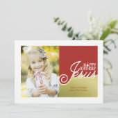 イエス誕生日宗教クリスマス写真 シーズンカード (スタンド正面)