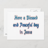 イエス賛美に平和な日を過ごす ポストカード (正面/裏面)