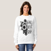 イエス賛美に愛された神によって スウェットシャツ (正面フル)