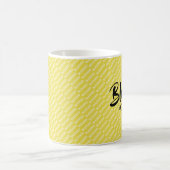 イエス賛美の名の中でクリスチャンの聖なる書物、 経典黄色 コーヒーマグカップ (中央)