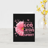 イエス賛美の愛する神によってクリスチャン・クロ カード (黄色い花)