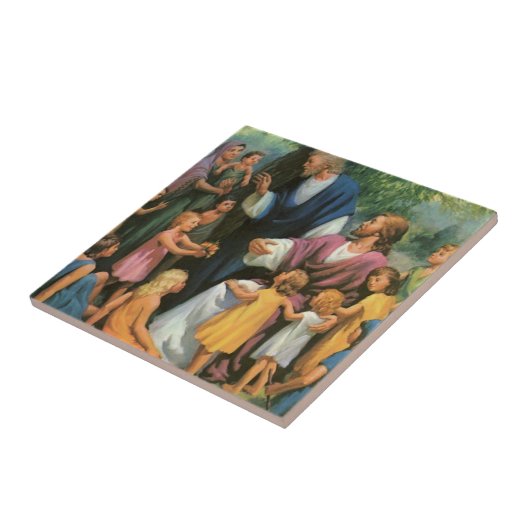 イエス賛美キリストの子供たち，ヴィンテージ宗教 タイル (側面)