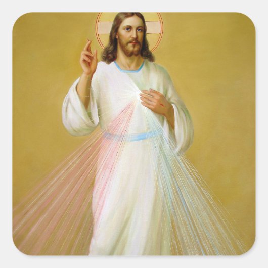 イエス賛美キリストの宗教的なキリスト教の賜物 スクエアシール (正面)