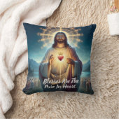 イエス賛美様の清き方:多くの人の中のハート クッション (ブランケット)