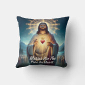 イエス賛美様の清き方:多くの人の中のハート クッション (裏面)