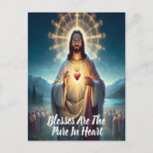 イエス賛美様の清き方：多くの人の中のハート ポストカード (正面)