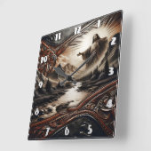 イエス賛美様の自然 スクエア壁時計 (傾斜)