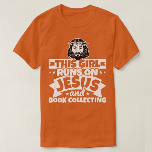 イエス走の女の子と本の収集 Tシャツ (デザイン正面)