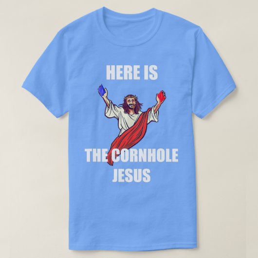 イエス遊のコーンホールイエスキリスト Tシャツ (デザイン正面)