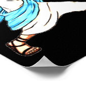 イエス遊バスケットルおもしろいクリスマス ポスター (角)