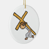 イエス運の十字架 セラミックオーナメント (右)