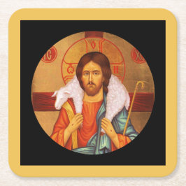 イエス運は小失った羊だ スクエアペーパーコースター