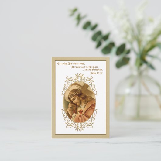 イエス運様のクロス祈りの言葉宗教的な神聖カード エンクロージャーカード (スタンド正面)